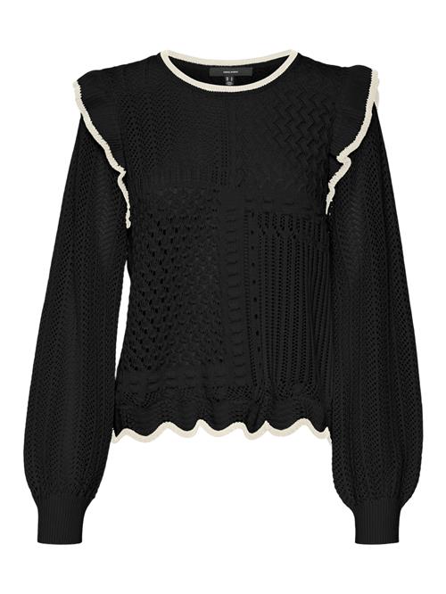 VERO MODA Pullover 'VMMADELYN'  sort / offwhite