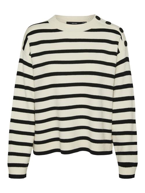 VERO MODA Pullover 'VMSaba'  creme / sort