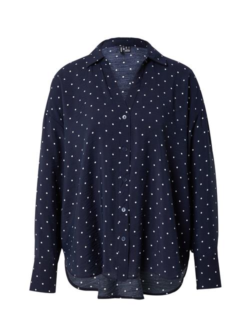 Se VERO MODA Bluse 'VMJOSIE'  navy / hvid ved About You