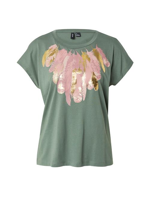 Se VERO MODA Shirts 'VMFARI'  guld / mørkegrøn / lys pink ved About You