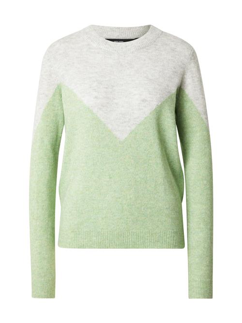 Se VERO MODA Pullover 'VMPLAZA'  grå-meleret / lysegrøn ved About You