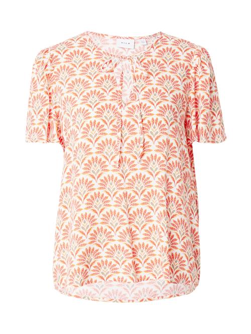 VILA Bluse 'VIALORA ORI'  creme / oliven / lyseorange / rød