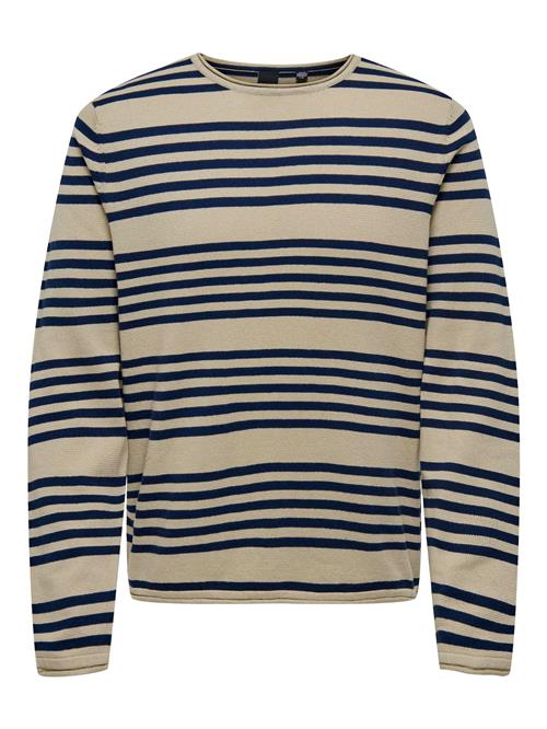 Only & Sons Pullover 'Oby'  beige / navy