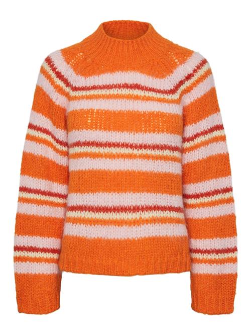 Se PIECES Pullover  pastellilla / orange / rustrød / uldhvid ved About You