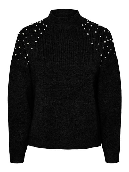 Se PIECES Pullover 'PEARLA'  sort / perlehvid ved About You