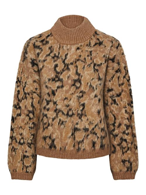 Se PIECES Pullover 'JOELLA'  brun / lysebrun / sort ved About You