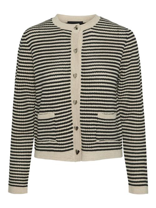 PIECES Cardigan 'PCNISA'  sort / uldhvid