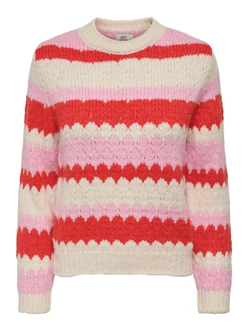 Se JDY Pullover 'DINEA'  creme / pink / rød ved About You