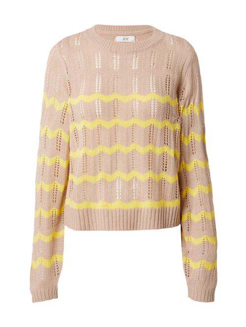 Se JDY Pullover 'JUNIPER'  mørkebeige / gul ved About You