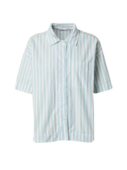 KnowledgeCotton Apparel Bluse  azur / hvid