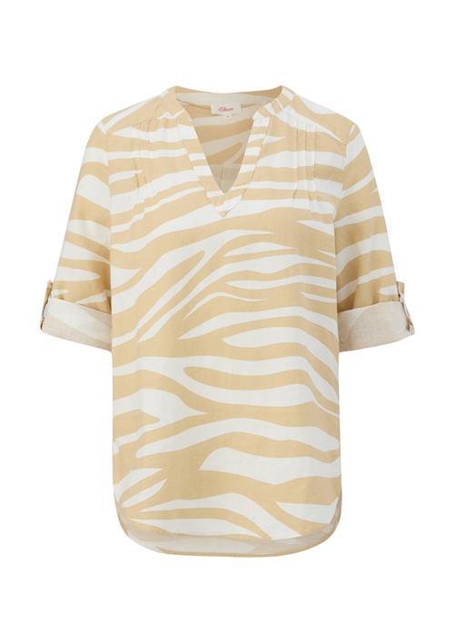 s.Oliver Bluse  beige / hvid