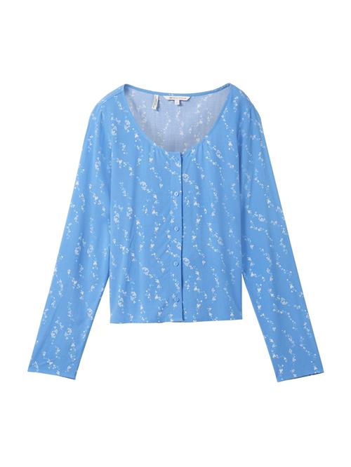 TOM TAILOR DENIM Bluse  azur / hvid