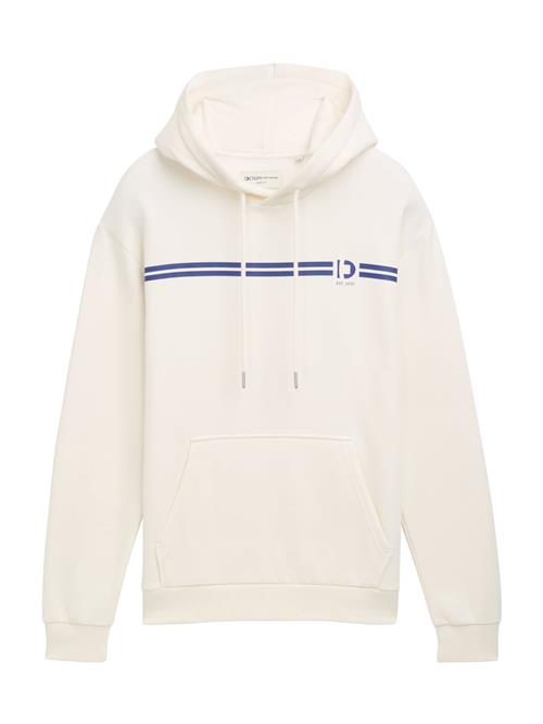 TOM TAILOR DENIM Sweatshirt  mørkeblå / offwhite