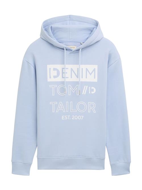 TOM TAILOR DENIM Sweatshirt  lyseblå / hvid