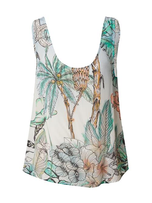 Se PRINCESS GOES HOLLYWOOD Bluse 'Palmlike'  creme / lyseblå / lysebrun ved About You