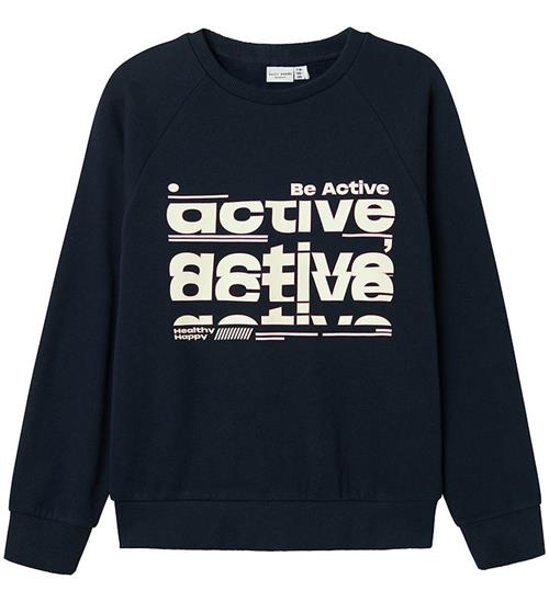Se Name It Sweatshirt - NkfVenus - Dark Sapphire/Madison ved KidsWorld