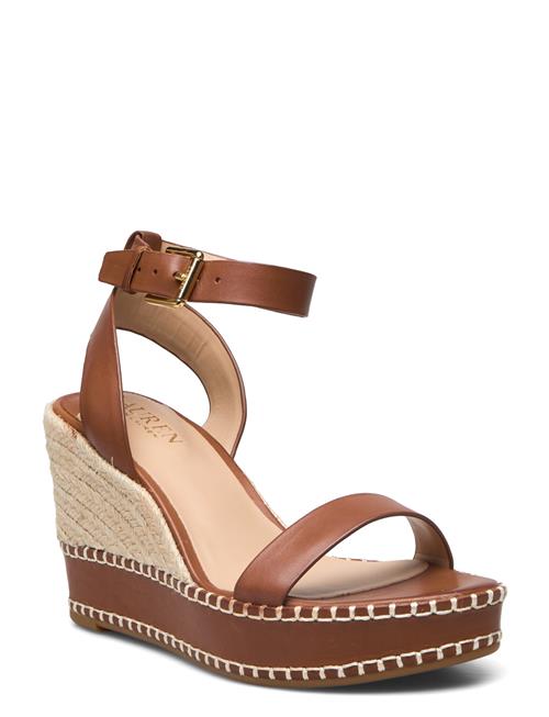 Lauren Ralph Lauren Hilarie Leather Espadrille Lauren Ralph Lauren Brown