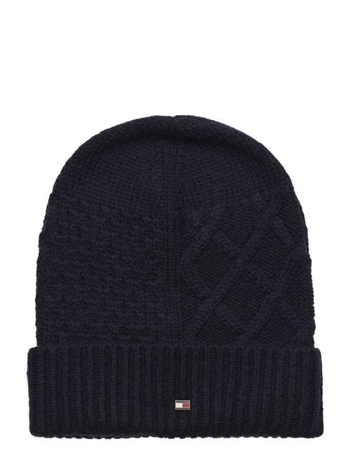 Th Flag Cable Knit Beanie Tommy Hilfiger Navy