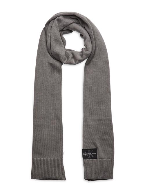 Calvin Klein Mono Logo Patch Scarf Calvin Klein Grey