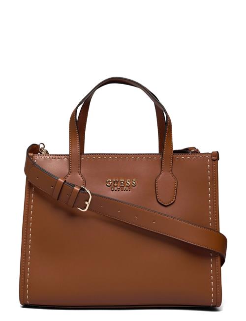 Se GUESS Silvana 2 Compartment Tote GUESS Brown ved Booztlet