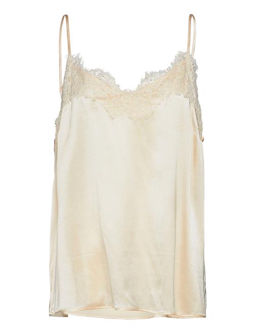 Se Rosemunde Silk Strap Top Rosemunde Cream ved Booztlet