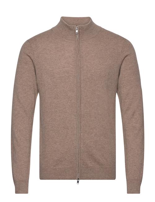 Davida Cashmere Man Zip Cardigan Davida Cashmere Brown