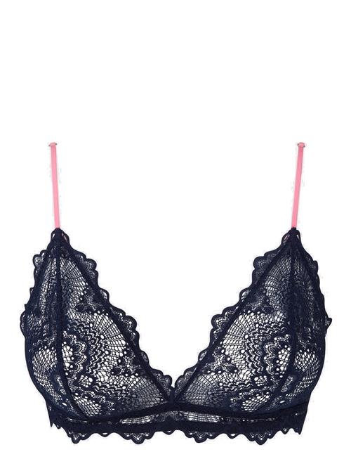 Lace Triangle Bralette Understatement Underwear Navy