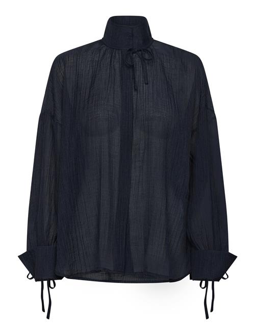 Volume Shirt With Tiebow Stella Nova Navy