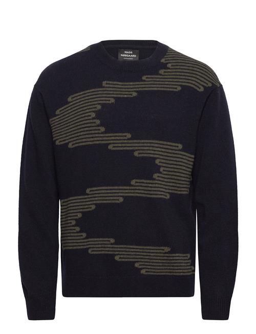 Mads Nørgaard Eco Wool Vilhelm Lines Knit Mads Nørgaard Navy