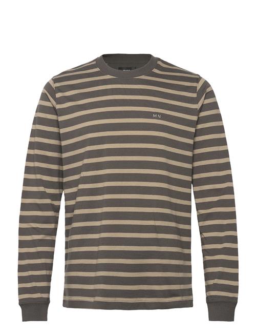 Mads Nørgaard Cotton Jersey Stripe Frode Tee Ls Mads Nørgaard Brown