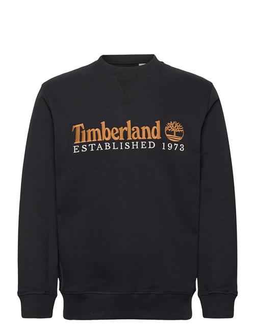 Established 1973 Embroidery Logo Brush Back Crew Neck Black Timberland Black