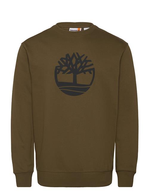 Kennebec River Tree Logo Crew Neck Sweatshirt Dark Olive Timberland Green