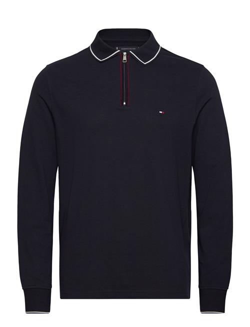 Se Tommy Hilfiger Ls Zip Rwb Detail Reg Polo Tommy Hilfiger Navy ved Booztlet