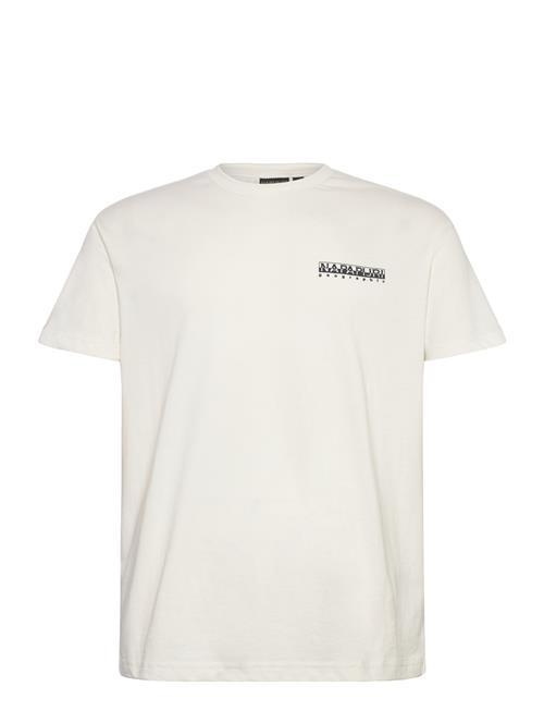 Se Napapijri Linth Short Sleeve T-Shirt Napapijri White ved Booztlet