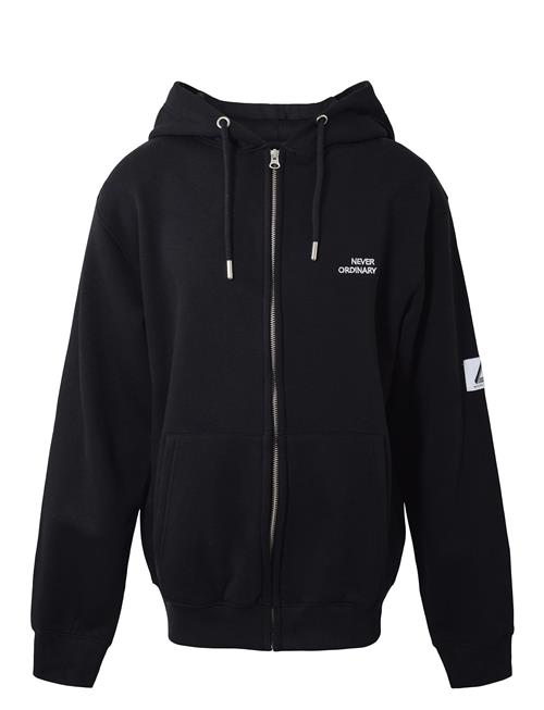 Hound Zip Sweat Cardigan W/Label Hound Black