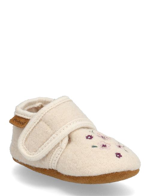 Se En Fant Wool Slippers W. Embroidery En Fant Cream ved Booztlet