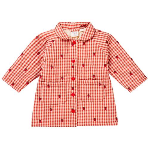 Flöss Molly Gingham Quiltet Jakke Berry | Rød | 74 cm