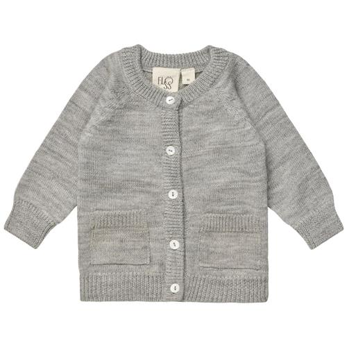 Flöss Juno Cardigan Gråmeleret | Grå | 116 cm