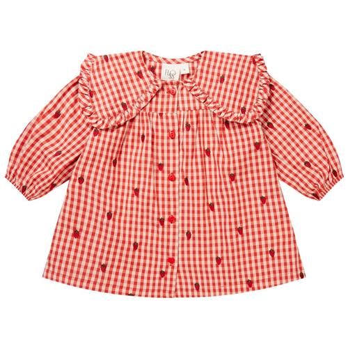 Flöss Molly Gingham Kjole Berry | Rød | 128 cm