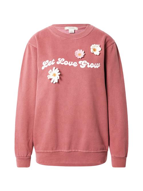 Se Oasis Sweatshirt 'Let Love Grow'  gul / hindbær / pastelpink / hvid ved About You