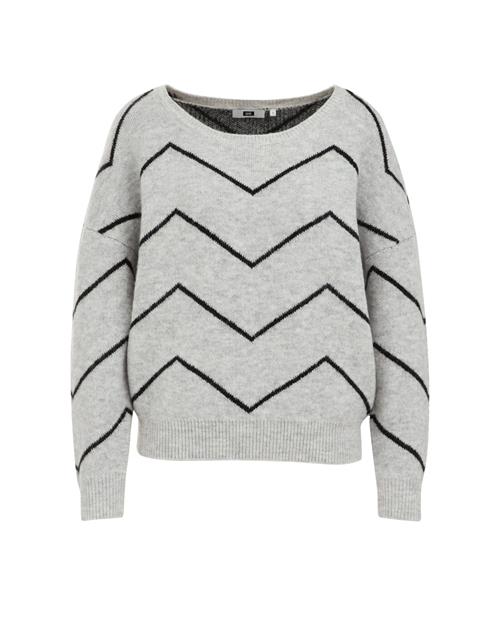 Se WE Fashion Pullover  lysegrå / sort ved About You