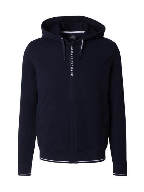 ARMANI EXCHANGE Sweatjakke  natblå / hvid