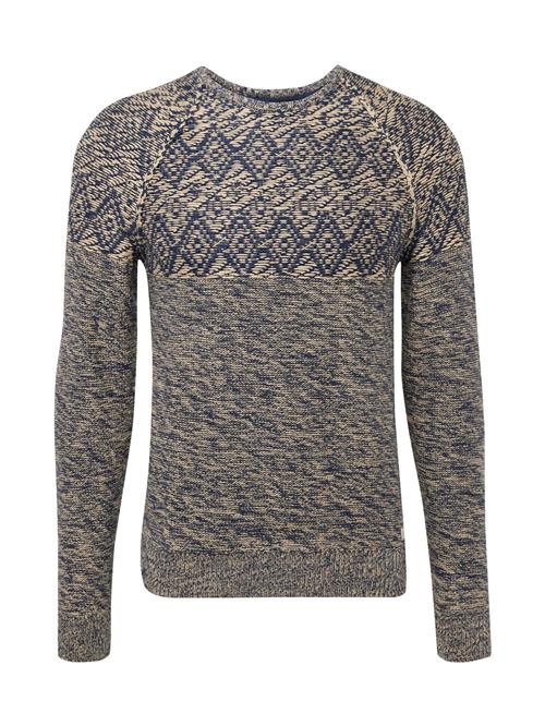 BLEND Pullover  beige / navy