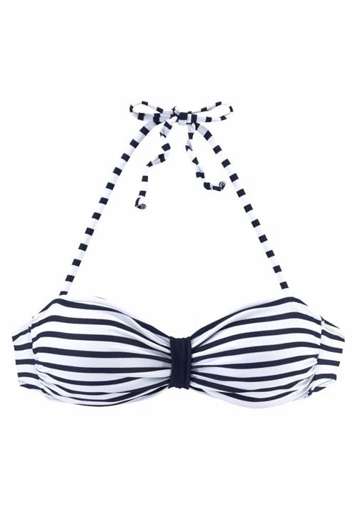 VENICE BEACH Bikinioverdel 'Summer'  navy / hvid