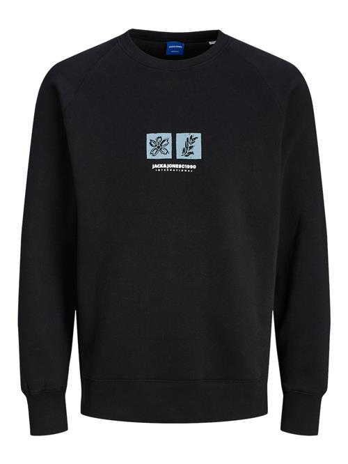 JACK & JONES Sweatshirt 'JORPORTLAND'  pastelblå / sort / hvid