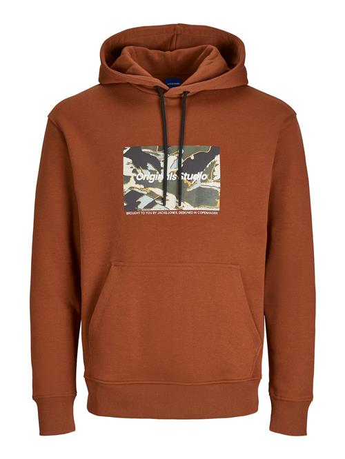 JACK & JONES Sweatshirt 'JORVESTERBRO'  beige / cognac / grå