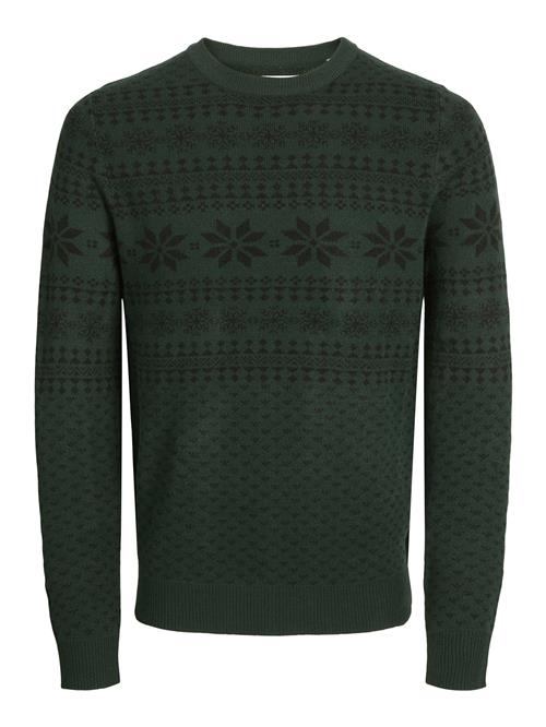 JACK & JONES Pullover 'JJXmas Gabriel'  gran / sort