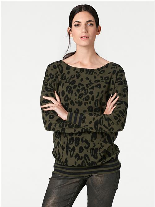 heine Pullover  oliven / sort