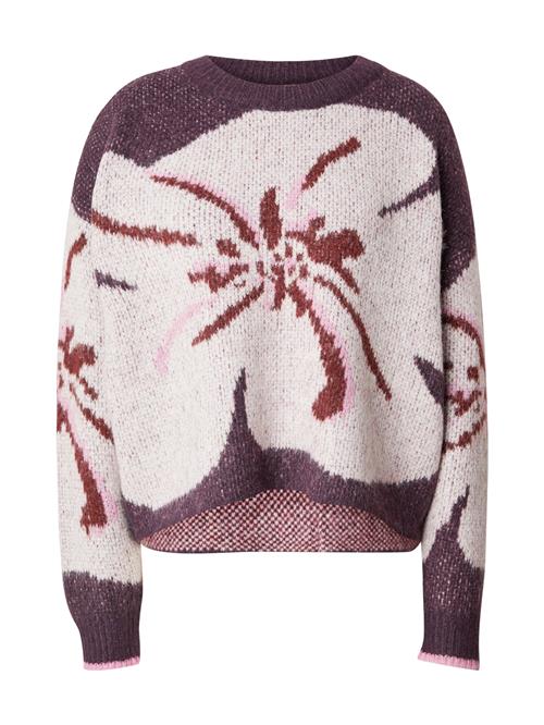 VERO MODA Pullover 'VMMADISON'  rustbrun / blomme / lys pink / hvid