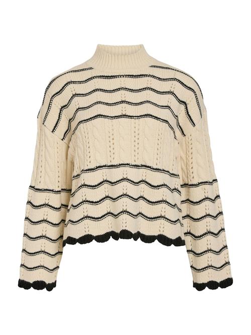 VILA Pullover  creme / sort